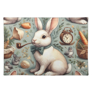 Cute Vintage Rabbit Cloth Placemat