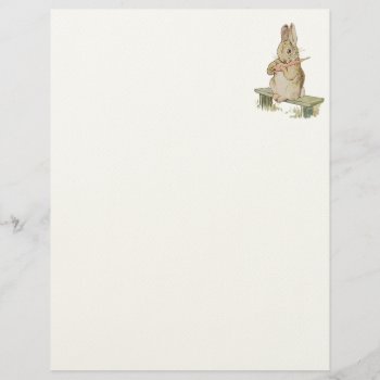 Cute Vintage Rabbit With Carrot   Bunny Notes by myMegaStore at Zazzle