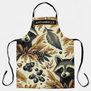Cute Vintage Racoon Pattern Apron