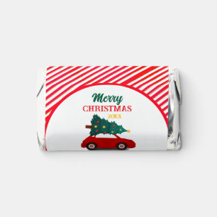 Cute Vintage Red Car Stripe Christmas Party Favor 