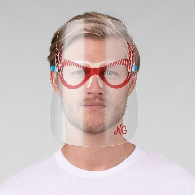Cute Vintage Red Cat Eye Glasses with Monogram Face Shield Zazzle