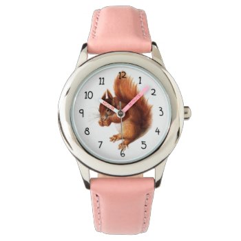 Cute Vintage Red Squirrel Watch by BluePress at Zazzle