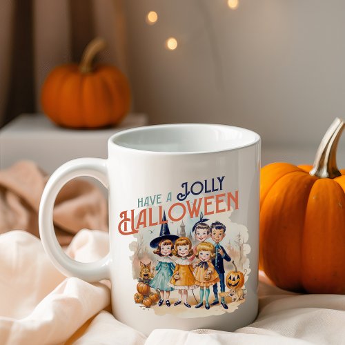 Cute Vintage Retro Have A Jolly Halloween Coffee Mug