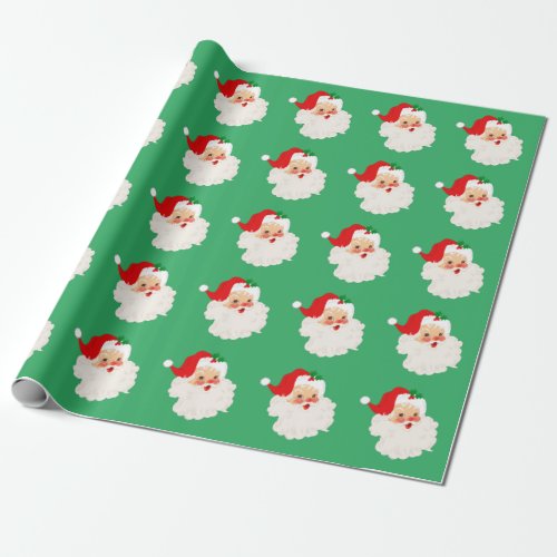 Cute Vintage Santa Claus Christmas Wrapping Paper