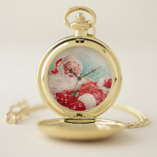Cute vintage Santa Claus Pocket Watch