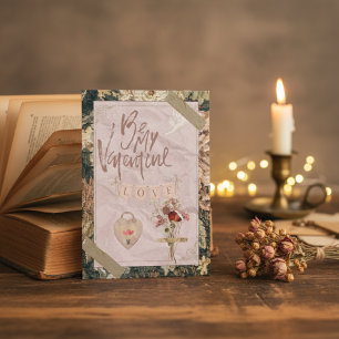 Cute Vintage Scrapbook Valentine's Day Card