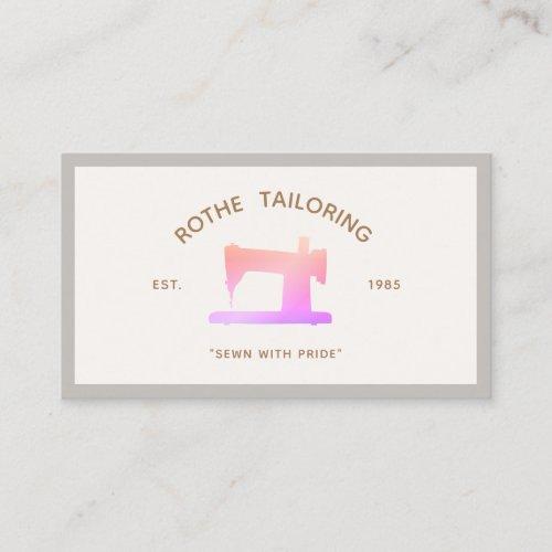 Cute Vintage Sewing Machine Seamstress Calling Card