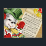 Cute Vintage Snowman Christmas Joy to the World Postcard<br><div class="desc">Anyone would love to receive this cute vintage snowman Joy to the World postcard for Christmas this year!</div>