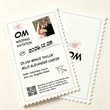 cute vintage stamp aesthetic wedding