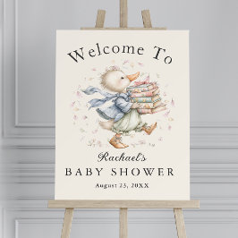 Cute Vintage Storybook Duck Baby Shower Welcome Foam Board