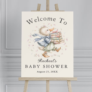 Cute Vintage Storybook Duck Baby Shower Welcome Foam Board