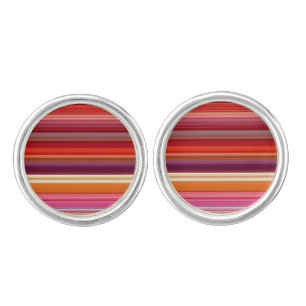 Cute vintage striped colors cufflinks