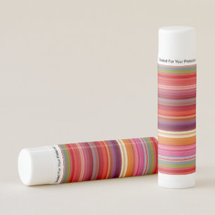 Cute vintage striped colors lip balm