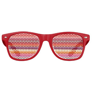 Cute vintage striped colors retro sunglasses