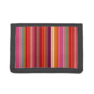 Cute vintage striped colors trifold wallet