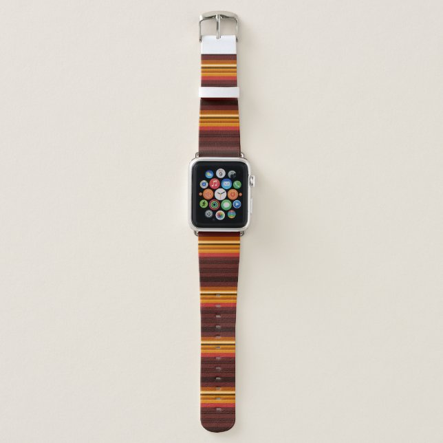 Cute vintage stripes apple watch band (Front)