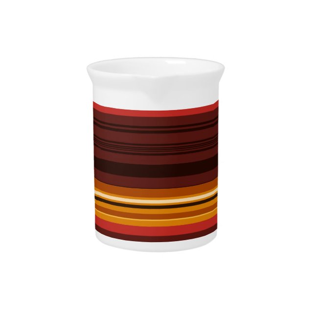 Cute vintage stripes beverage pitcher (Front)