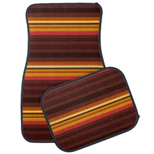 Cute vintage stripes car floor mat