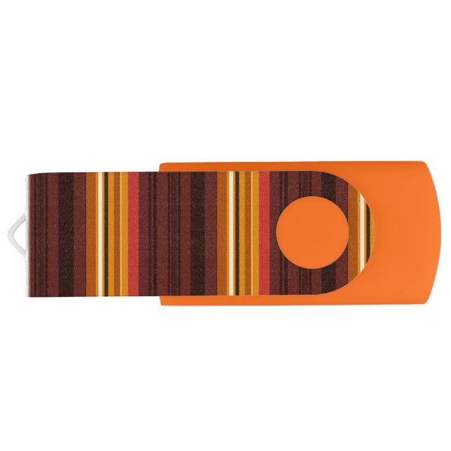 Cute vintage stripes flash drive (Back)