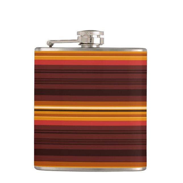 Cute vintage stripes flask (Front)