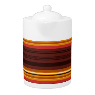 Cute vintage stripes teapot