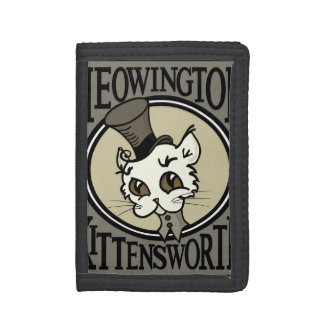 CUTE VINTAGE STYLE KITTY CAT WITH TOP HAT WALLET