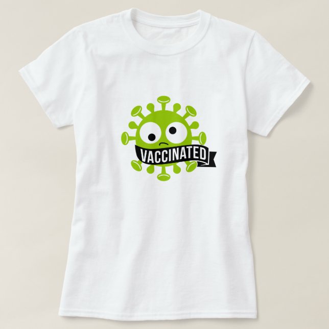 Cute Vintage Style Vaccinated T-Shirt (Design Front)
