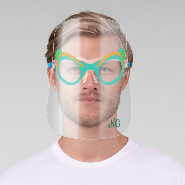 Teal cat top eye glasses