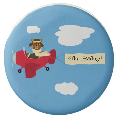 Cute Vintage Teddy Bear Pilot Baby Shower Chocolate Covered Oreo