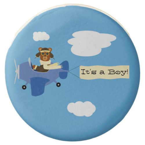 Cute Vintage Teddy Bear Pilot Its a Boy Shower Chocolate Covered Oreo