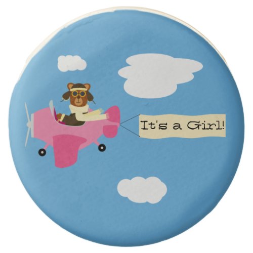 Cute Vintage Teddy Bear Pilot Its a Girl Shower Chocolate Covered Oreo