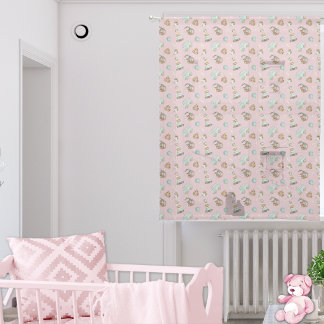 Cute Vintage Toys Pattern for Baby Girl Nursery Sheer Curtains