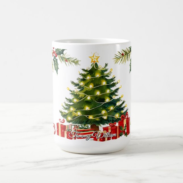 Cute Vintage Traditional Christmas  Coffee Mug (Center)