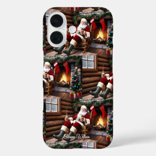 Cute Vintage Traditional Elegant Merry Christmas iPhone 16 Case