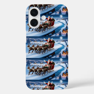 Cute Vintage Traditional Elegant Merry Christmas iPhone 16 Case