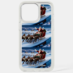 Cute Vintage Traditional Elegant Merry Christmas iPhone 15 Pro Max Case