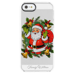 Cute Vintage Traditional Elegant Merry Christmas Clear iPhone SE/5/5s Case