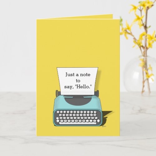Cute Vintage Typewriter Thinking of You Card