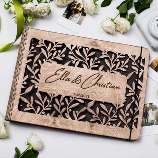 Cute Vintage Wedding Scrapbook Photo Album (Front)