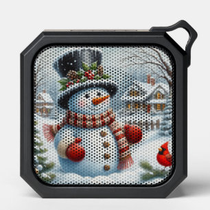 Cute, Vintage/Whimsical Christmas/winter snowman Bluetooth Speaker