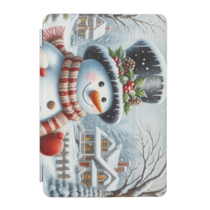Cute, Vintage/Whimsical Christmas/winter snowman iPad Mini Cover