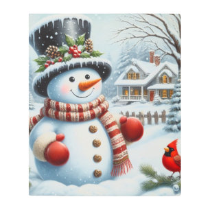Cute, Vintage/Whimsical Christmas/winter snowman Metal Print