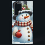 Cute, Vintage/Whimsical Christmas/winter snowman Samsung Galaxy S22 Ultra Case<br><div class="desc">.</div>