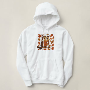 Cute, vintage whimsical fall/autumn owl hoodie