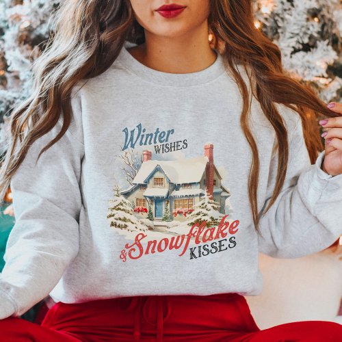 Cute Vintage Winter House Christmas Sweatshirt