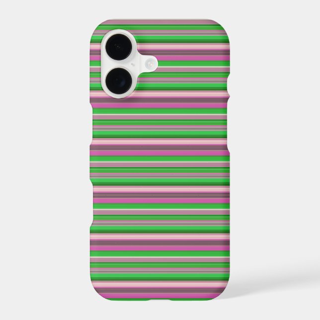 Cute violet green stripes Case-Mate iPhone case (Back)