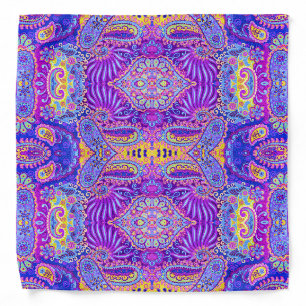 Cute violet paisley pattern bandana