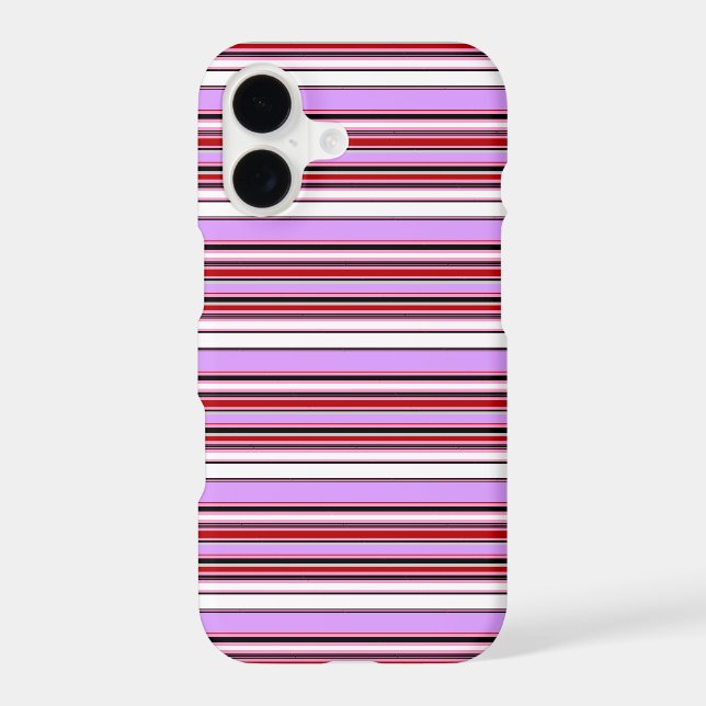 Cute violet red stripes iPhone case (Back)