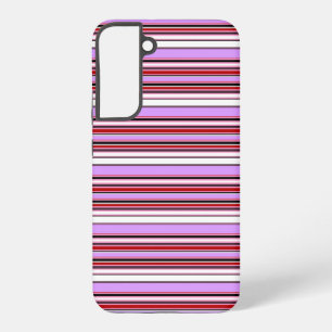 Cute violet red stripes samsung galaxy s22+ case