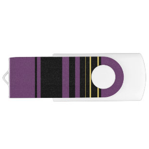 Cute violet stripes flash drive
